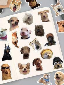 50 cái/100 cái (2 bộ) Hình dán hoạt hình chú chó vui nhộn dễ thương, Hình dán Graffiti sáng tạo Thích hợp cho Nhật ký, Nhật ký, Ốp điện thoại, Máy tính bảng và Máy tính xách tay, Quà tặng trở lại trường - Nhiều màu - Xem 4
