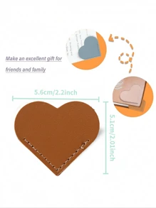 1pc/5pcs/10pcs Heart Shaped Leather Bookmarks, Cute Heart Shaped Corner Bookmark Accessories, Ideal For Reading Enthusiasts, Book Lovers, Students, Women, Perfect Gift For Valentine's Day, Back To School Season - Heart Shaped Bookmark - View 5