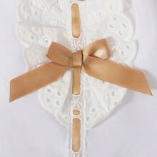 Baby Girl Sleeveless Bow Headband Dress 2 Pieces Set For Summer - White - View 6