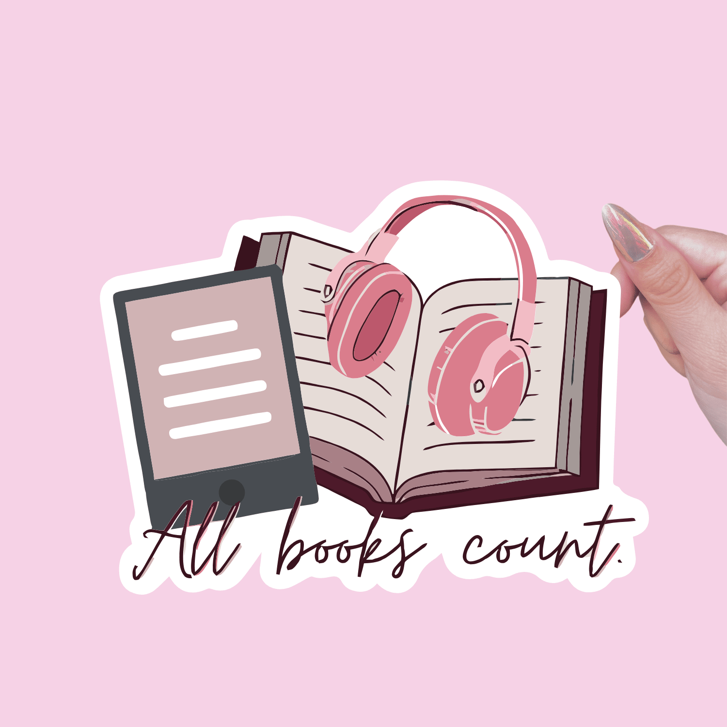 All Books Sticker, Bookish Sticker, Book Lover Gift, Bookish Merch , Kindle Sticker, Smut Reader, Reading Lover, E-Reader,School Supplies,Back To School Stickers Scrapbook Supplies Funny Stickers Laptop Stickers Phone Stickers - Multicolor - View 1