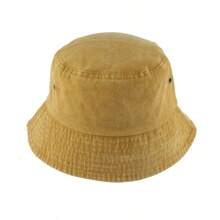 Sombrero cubo oversize lavado para hombres y mujeres, sombrero de playa de verano ligero de poliéster empaquetable, sombrero retro para exteriores