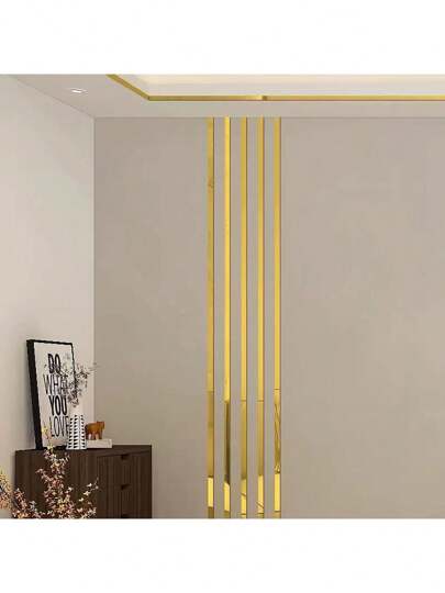 10 piezas de tiras decorativas de acrílico con espejo, adhesivos de pared adecuados para marco de pared/borde de papel tapiz/líneas de cintura, decoración de pared autoadhesiva para sala de estar, dormitorio, decoración del hogar, artículos de decoración de primavera para refrescar su hogar, pegatinas de decoración de festivales, regalos, decoración de cumpleaños, graduación, decoración de habitaciones, espejo de pared, decoración de baño, decoración de sala de estar