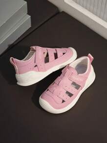 1 双幼儿女童包趾凉鞋，舒适镂空夏季婴儿鞋 - 粉色 - 查看 3