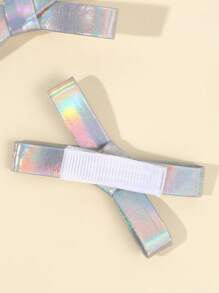 2 件装女士金色银色蝴蝶结女孩纯色金属皮革蝴蝶结鳄鱼夹可爱 Y2k 蝴蝶结发夹度假生日节日礼物蝴蝶结发夹女孩小辫蝴蝶结发夹女士发饰