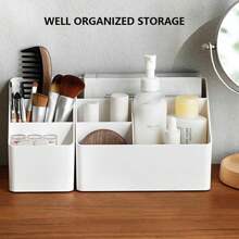 1 件桌面收纳盒，适用于办公室或客厅文具、配件和遥控器的整理托盘