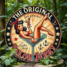 1 件 Sailor Jerry 香料朗姆酒，8 英寸 20x20 厘米圆形金属标牌，复古金属牌匾 - 适用于家庭、办公室、酒吧、俱乐部、电影院、咖啡厅、卧室艺术装饰复古金属印花 - 有趣的礼物 - 彩色 - 查看 11