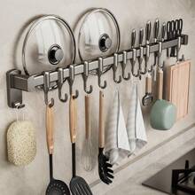 1 Piece Tool For Home Decoration Bathroom Hook No-Drill Hanging Rod Shovel Hanger Row Hook Multifunctional Wall-Mounted Storage Knife Holder