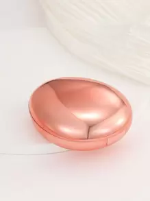 eyekan 1Pc Light Luxury Mirror Style Contact Lens Case Portable Leakproof Contact Lens Box Kit With Mirror&Remover Tool, Contact Lens Container Soak Storage Kit For Travel&Homepink - Metallic Bright Surface - View 9