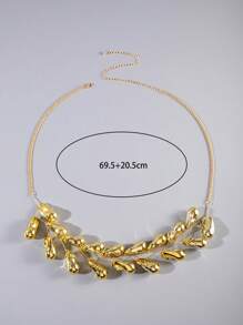 1 pièce Mode exagéré sexy CCB Chaîne de taille asymétrique goutte d'eau pour femmes, convient pour le festival de Ramadan, la fête de la plage, le cadeau