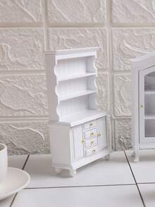 1:12 Mini Librería en Miniatura, Gabinete Expositor de Tres Niveles y Cuatro Cajones para Casa de Muñecas, Decoración de Gabinete, Decoración de Librería, Modelos de Muebles en Miniatura, Manualidades de Miniatura de Estantería de Estudio, Regalos de Fiesta, Sorpresas de Vida, Regalos de Fiesta.