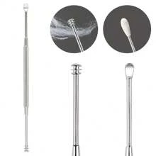 9 Pcs Ear Pick Earwax Removal Kit, Professional Double-Headed Ear Pick Ear Cleaner Curette With Cleaning Brush And Storage Box - 8 件 - 銀色 - 查看 6