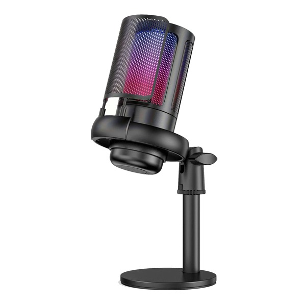 USB Microphone Studio Professional Condenser,Microphone For PC Gaming Mic For , Brilliant RGB Lighting, Recording Streaming Gaming Karaoke Singing