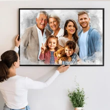 Catygift 定制照片帆布海报 - 婚礼、亲朋好友美好回忆的完美纪念 - 定制墙面艺术装饰，馈赠亲友的理想礼物，多功能、装饰性强、防霉，适用于浴室、客厅、卧室、办公室、茶室、学校、家居，适合周年纪念、生日、婚礼、毕业典礼、乔迁之喜、卧室焕新等场合，定制墙面艺术，复古风格，营造温馨氛围，秋季装饰，客厅家居装饰 - As Shown - 查看 21