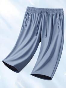 2pcs 3/4 Leggings Women, Ice Silk Sports Pants, Summer Thin Casual Capri Pants, Outdoor Running, Minimalist & Fashionable