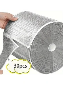 20pcs Ultrafine Stainless Steel Wool Pads - Double-Sided Kitchen Dishware & Cookware Scrubber