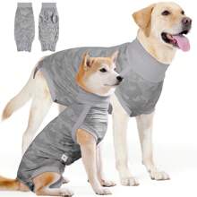 Traje de recuperación para perros después de la cirugía, mono corporal suave y transpirable para perros, alternativa al collar isabelino y al cono, traje quirúrgico para perros esterilizados o castrados, anti lamido de heridas
