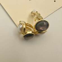 1 Pair Fashion Casual Shell Shaped Clip-On Earrings For Women, Wearable All Seasons - Multicolor - View 1
