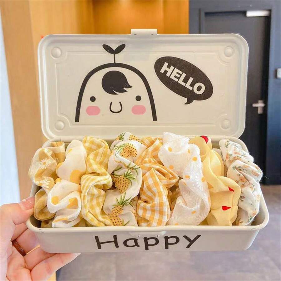 5/8件套全新组合 Ins 风格可爱女孩简约百搭发圈 - 彩色 - 查看 1