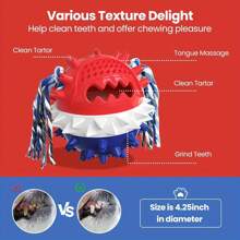 Squeaky Interactive Dog Toys For Aggressive Chewers, Tough Dog Chew Toys To Keep Them Busy With Treat Dispensing, Indestructible Dog Toy For Large Medium Dogs, Dog Toys For Boredom & Enrichment