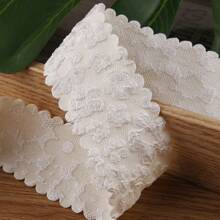 Curly Plum Blossom Jacquard Ribbon, DIY Bow Hair Accessories, Clothing Collar, Cuff Decor, Floral Gift Wrapping Ribbon