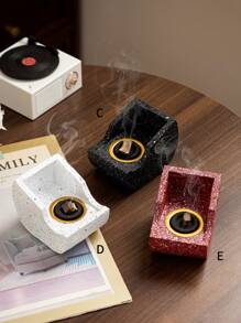 1 Peça Queimador de Incenso Esférico de Resina Manual, Preto, Chocolate, Cor de Café, Estilo Minimalista Moderno, Oriente Médio, Suporte de Incenso Árabe, Decoração Doméstica para Quarto, Sala de Estar, Escritório, Hotel, Festival