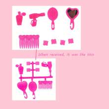 Clothes & Accessories For 30cm Dolls (Doll Not Included), 10pcs Set Including 3 Random Dresses, 3 Random Bags, 3 Random Necklaces, 1 Grooming Accessory - Multicolor - View 3