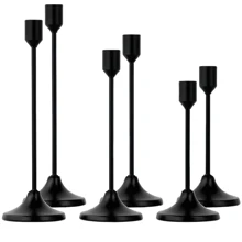(3 stuks) Metalen kaarsenhouders, bureaudecoraties, rekwisieten voor diners bij kaarslicht, huwelijksjubileum, decoratie voor thuis en hotel, verjaardagscadeau, geschikt voor eettafel, bruiloft, restaurant, feest (kaarsen niet inbegrepen)