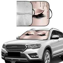 1 pieza de parasol para parabrisas delantero de coche con estampado de expresiones faciales surtidas, adecuado para la mayoría de modelos de coches, camiones, autocaravanas, sedanes