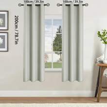 2pcs Blackout Curtains Thermal Insulated Lined Window Curtain Panels For Living Room, Bedroom, Kitchen, Bathroom, Home Decor Curtains For Living Room Room Decor Home Decor Living Room Kitchen Decor Living Room Decor Room Decor Curtains Bedroom