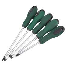 Magnetic Screwdriver Tool Set, Includes Phillips & Flat Head Screwdrivers, For Household Use - Army Green - View 3