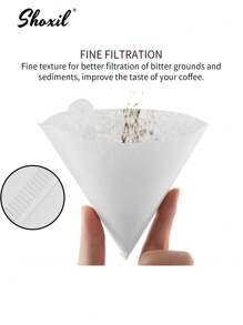 shoxil 1pc Coffee Filter Holder, Coffee Filter Storage With Dustproof Cover, Coffee Filter Paper Dispenser Rack, Coffee Filter Box For Coffee Shop, Home, Office, Capacity Of 200pcs V-Shaped And Cone Coffee Filters