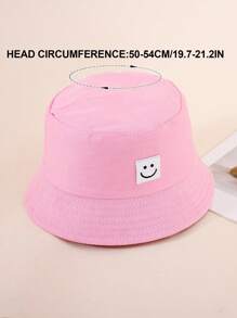 1PC Kids Sun Hat Smile Face Bucket Hat For Girls Boys Summer Sun Ion Unisex Beach Cap