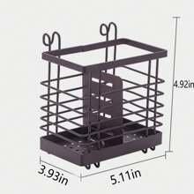 1pc Iron Art Kitchen Utensil Holder & Chopstick Drainer Rack - Multicolor - View 5