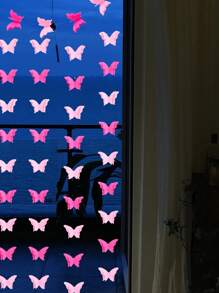 3 米 3D 粉色蝴蝶横幅，适用于婚礼、生日悬挂花环纸彩旗横幅订婚新娘送礼会派对装饰 - 粉色 - 查看 7