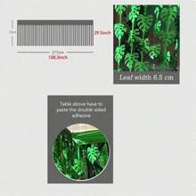 1 Stück 75cm * 275cm Tischröcke mit Monstera Blatt Muster, Monstera Blatt geformte Regenkette, Frühlingsfest Themen Hintergrunddekor