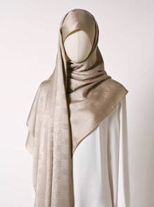 1pc Elegant Patterned Blend Headscarf For Women, Versatile Fashionable Hijab/Scarf/Shawl For All Seasons