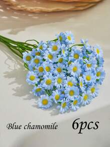 6/12 件，120 件人造雏菊花头，逼真而鲜艳的雏菊花束，栩栩如生的触感，免维护，季节性装饰，适用于新娘花束、婚礼派对、家居桌面装饰、高品质假花、户外野餐园艺、圣诞节、情人节、婚礼、母亲节、生日派对，非常适合 DIY 中心装饰 - 不含容器礼物毕业、秋季装饰、秋季