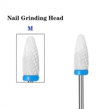5件套陶瓷钨钢美甲钻头套装，无异味陶瓷钨钢美甲钻头，适用于美甲和足疗 - 低致敏性，专业沙龙级美甲护理工具