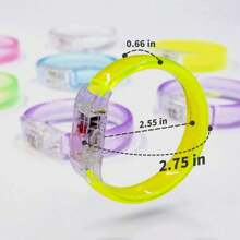 10Pcs LED Flashing Glow Wristband, Cheer Glowing Bracelet Glowing Bracelet Flashing LED Wristband, Party Carnival Glowing Bracelet For Concert Wedding Holiday Party, Random Color(1/5/10pcs)