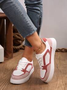 2025 Spring New Women White Skateboard Shoes, Fashion Versatile Breathable Sneakers, Casual Shoes, Korean Style, Ins Vogue