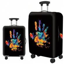 1pc S/M/L Elastic Luggage Cover Luggage Protective Cover Luggage Cover Storage Suitcase Cover Trolley Case Luggage Protective Dust Cover Elastic Polyester Luggage Protector - Dust-Proof Travel Luggage Cover With Elastic Fabric - Luggage Cover For Men And Women, Essential Accessories For Outdoor Vacation Travel Bag For School School Accessories School Stuff - Multicolor - View 2