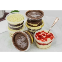 24 Round Disposable Plastic Pots With Lids And Various Sizes - Measurements In The Description - For Jar Cakes And Various Other Cakes - Trong sáng - Xem 4