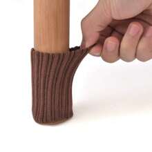 4pcs Chair/Table Leg Socks, Perfect For Noise Reduction, Floor Protection, Anti-Slip Chair Leg Cover, Furniture Leg Sleeve, High Elasticity, Woven Furniture Pad - Multicolor - View 5