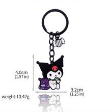 Sanrio 1 pièce Porte-clés métal figurine mignonne de l'animation Sanrio Kuromi, dessin animé japonais Magical Melody