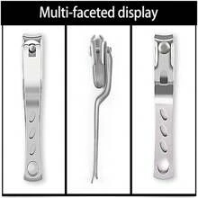 1pc 360° Rotating Stainless Steel Nail Clipper Set With Nail Clippers Tool