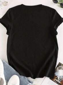 100% Cotton Evangelical T-Shirt, Comfortable Lion Blouse - Black - View 2