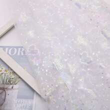 1pc Meteor Heart-Shaped Soft Tulle For DIY Princess Dress, Puff Dress, Clothing Material