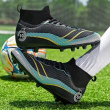 Adult Long Studs Outdoor Sports Football/Soccer Cleats Shoes - Black - View 7