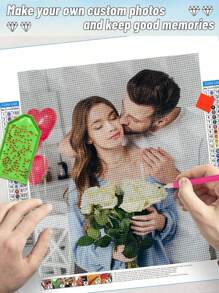 ZHUAIZHUAIHU Custom Diamond Painting Kits For Adults Full Drill Round DIY Craft Personalize Your Own Picture Customization Perfect Decoration For Home Wall Wedding Room