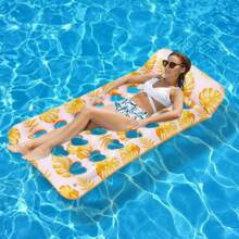 Inflatable Pool Float Lounger Adult 1 Packs, Giant Pool Raft Floaties Pool Floating, Swimming Pool Floats, Large Water Floats Lounge Set, Large Floating Hammock Mat, Beach Essentials, Beach Accessories
